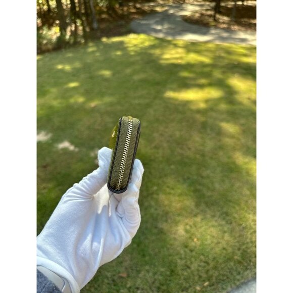 Michael Kors Smokey Olive Small Pebbled Leather Wallet Card Case 32F9GJ6D0L - Picture 4 of 12